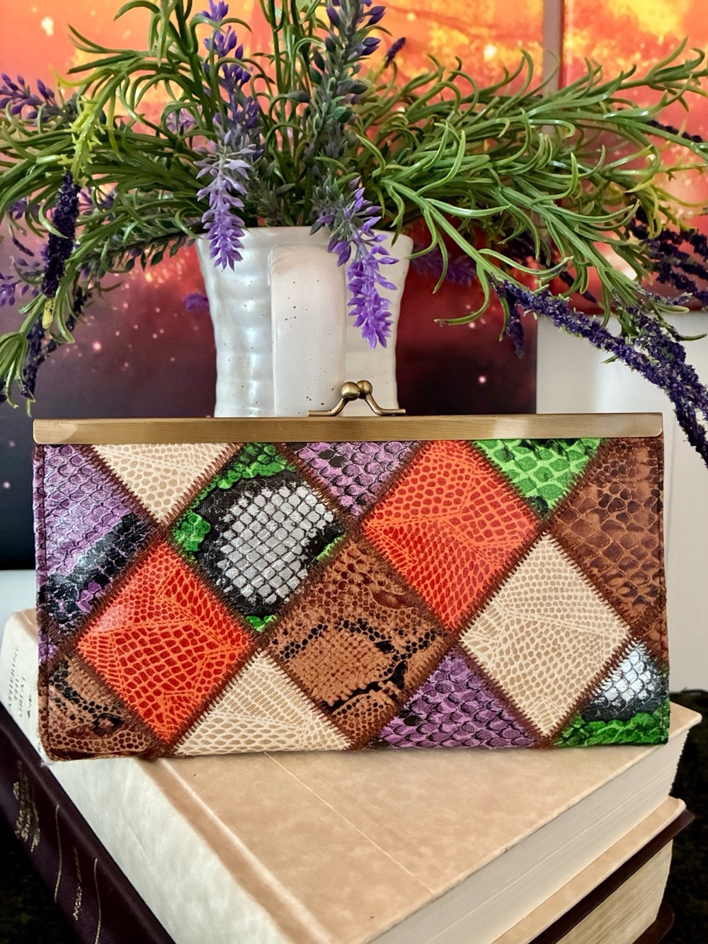 Colorful Patchwork Kiss-Lock Wallet